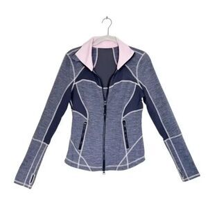 Z by Zella Women’s Full Zip Activewear Jacket in Gray/Pink Size Small